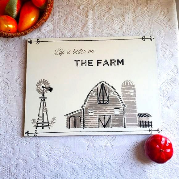 Hand Crafted Other - Life is Better on the Farm Hand Crafted Chalk Art